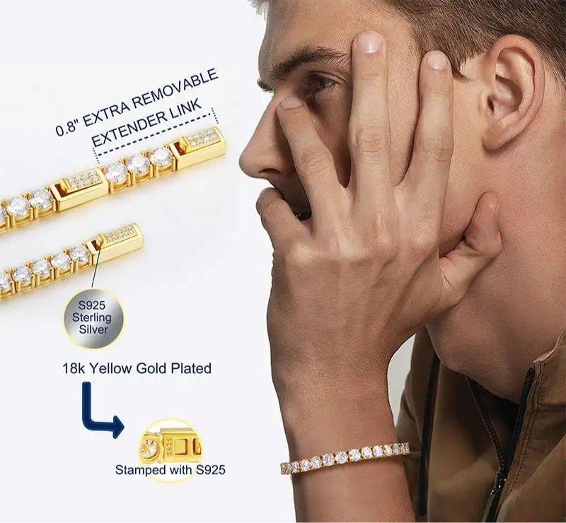 LUMINARA Full Moissanite Tennis Chain