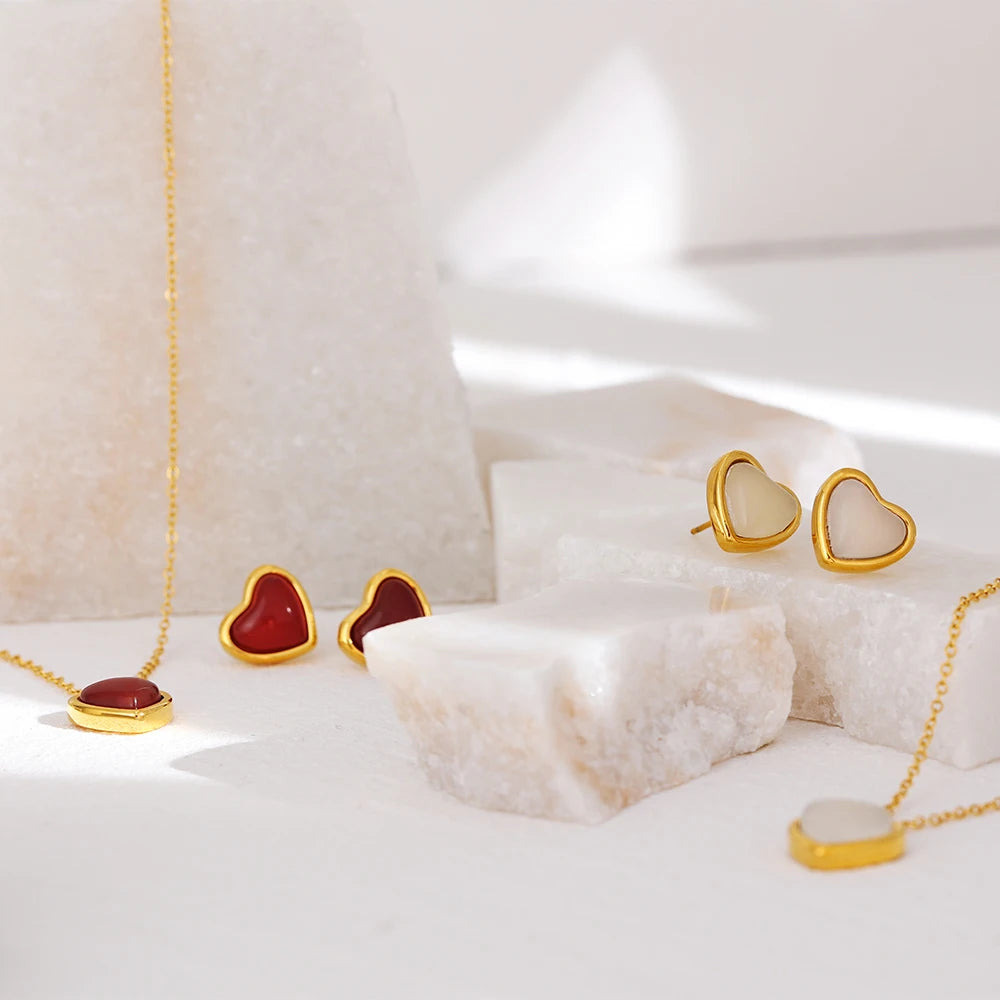 Heart Pendant Stone Agate