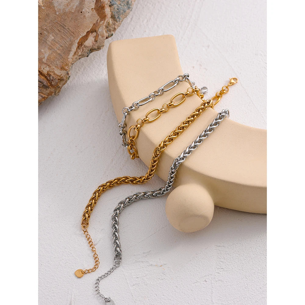 Statement Golden Glossy Thick Chunky Collar Necklace