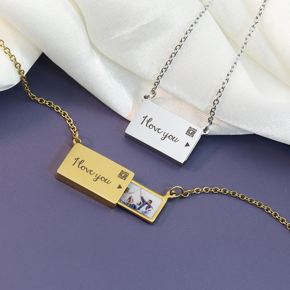 custom Envelope photo pendant