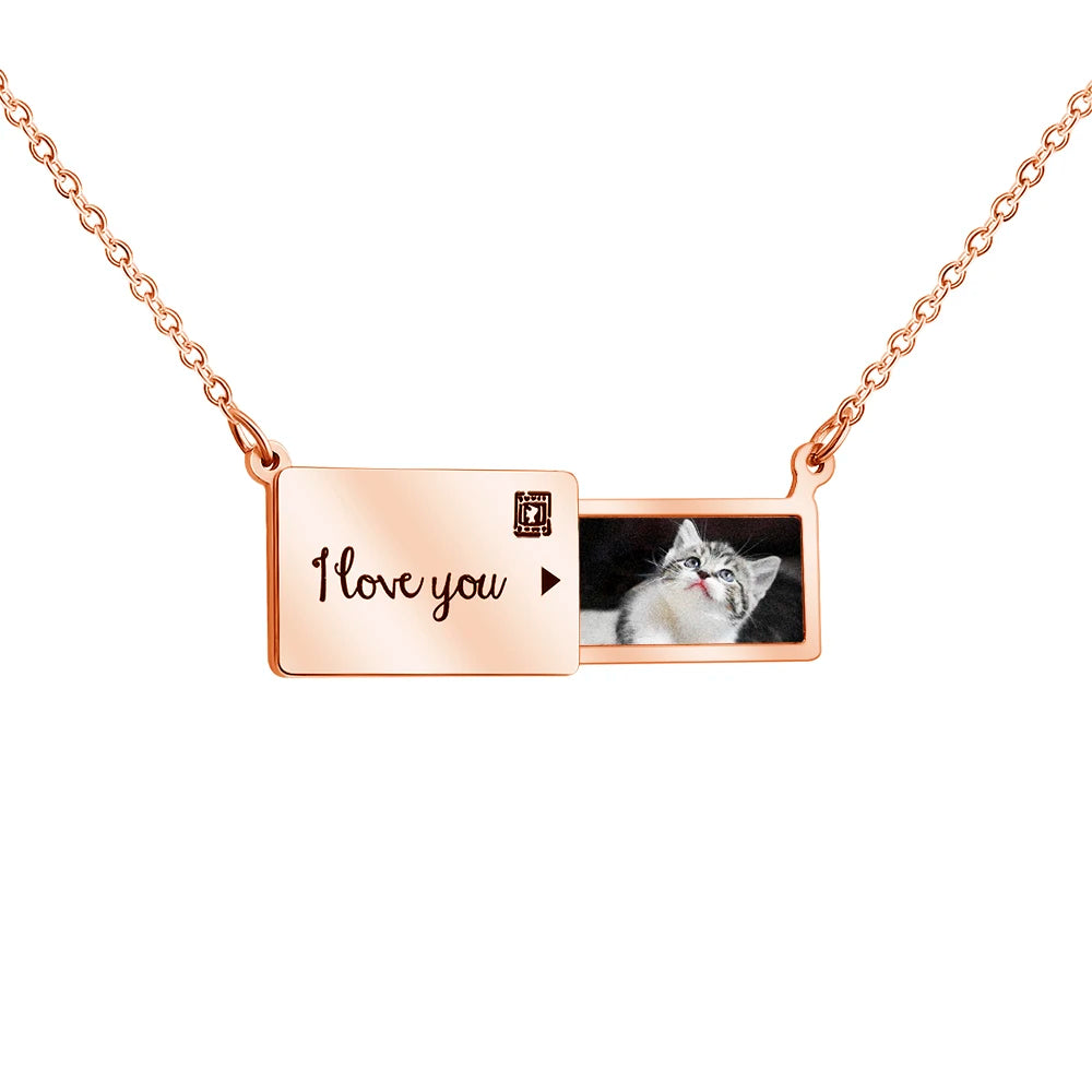 custom Envelope photo pendant
