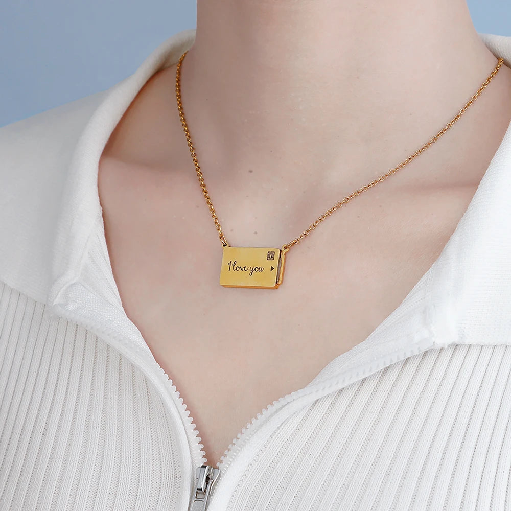 custom Envelope photo pendant