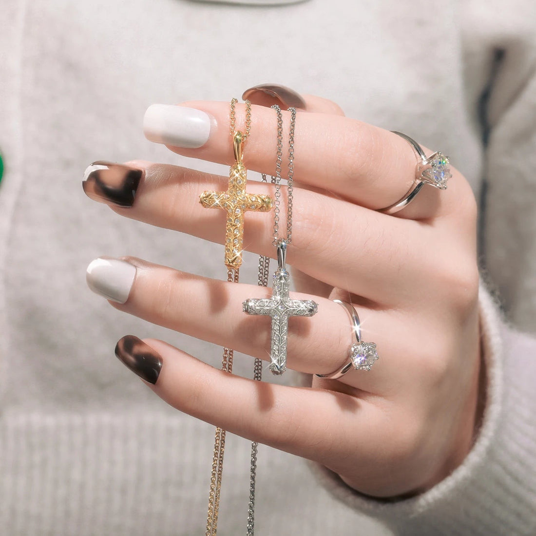 LUMINA Moissanite Cross