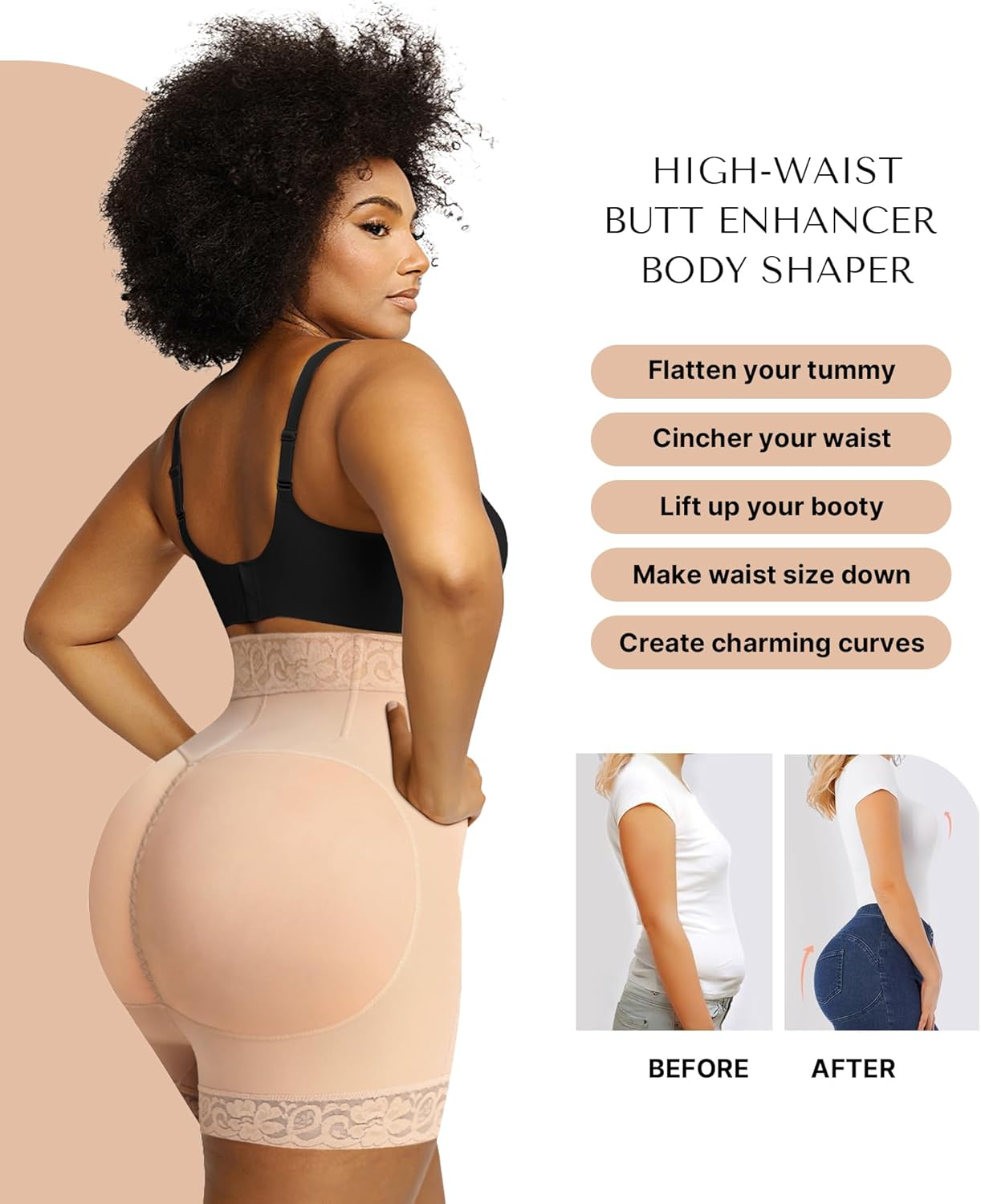 Lace Butt Lift Shaper Shorts