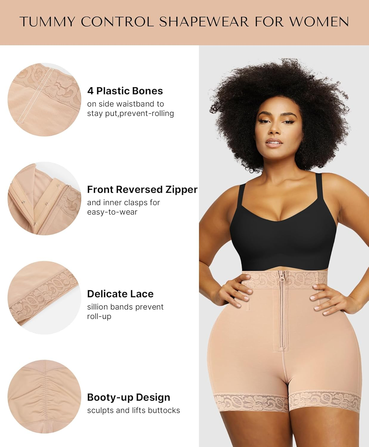 Lace Butt Lift Shaper Shorts