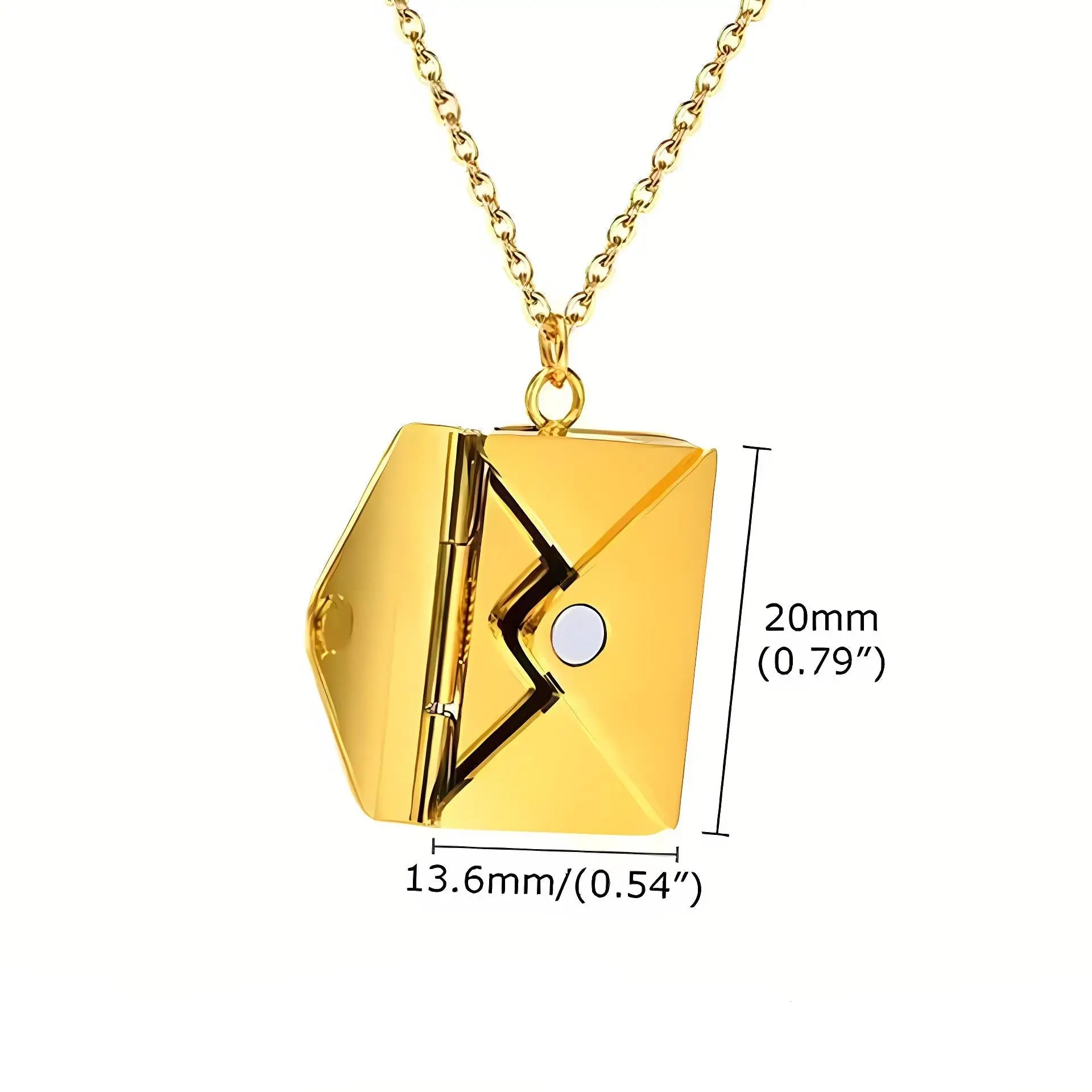Custom Envelope Photo Necklace