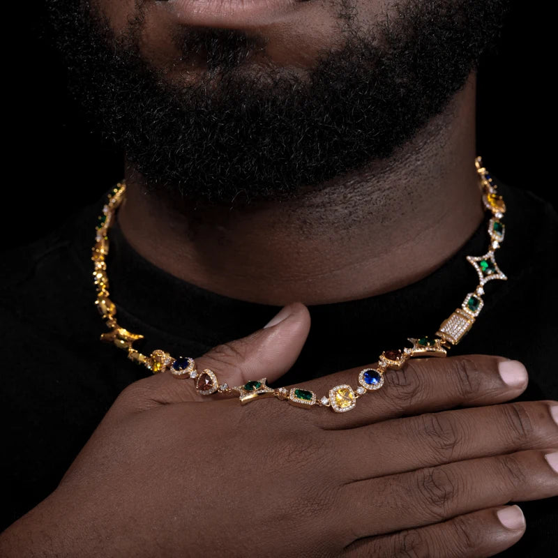 CELESTIA Colorful Moissanite Star Necklace