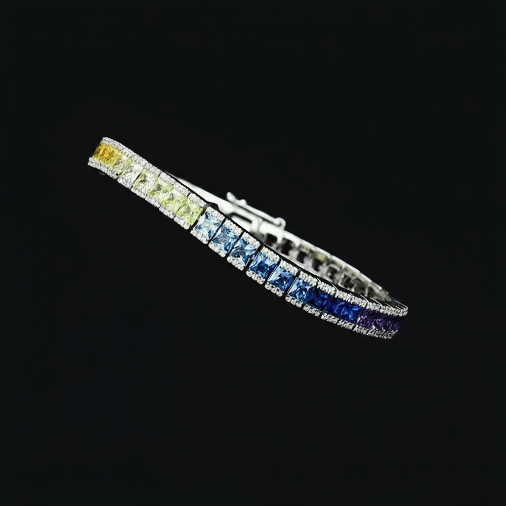 Celestia 18K Grace Sapphire Tennis Bracelet