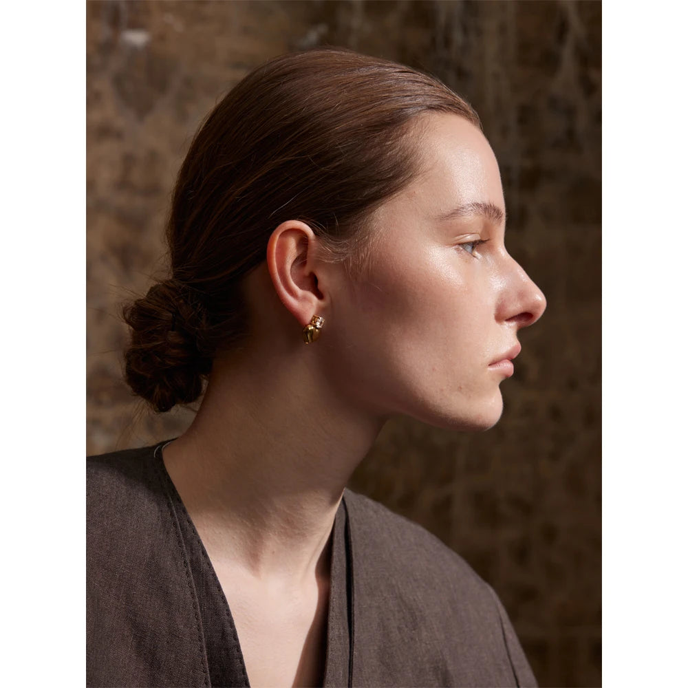 Heart Stud Earrings Bling