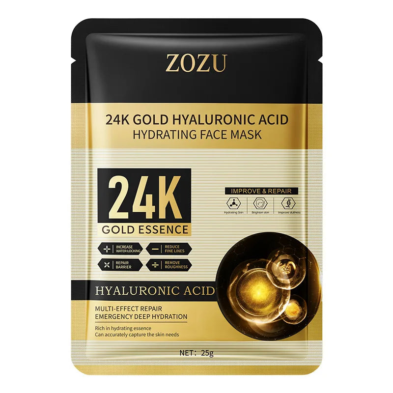 24K GOLD HYALURONIC FACE MASKS