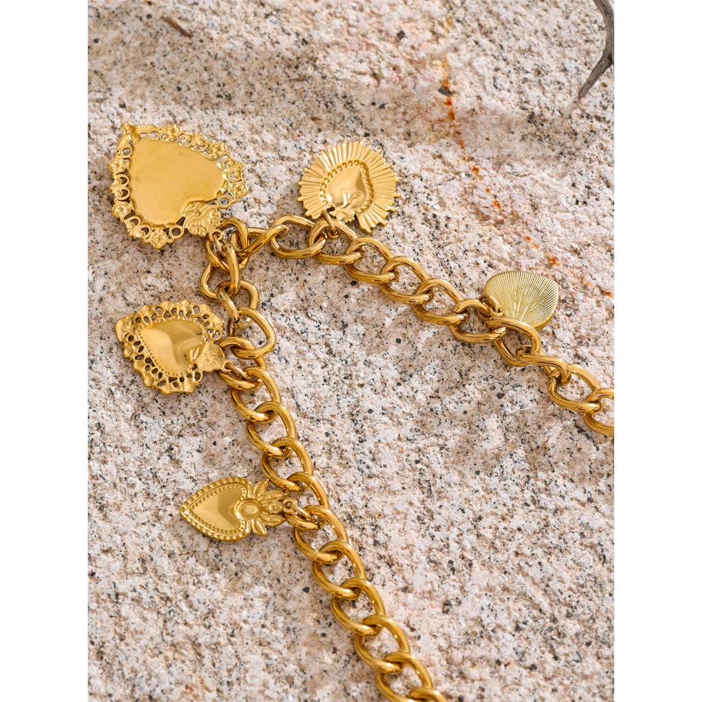 Resin Heart Love Drop Necklace