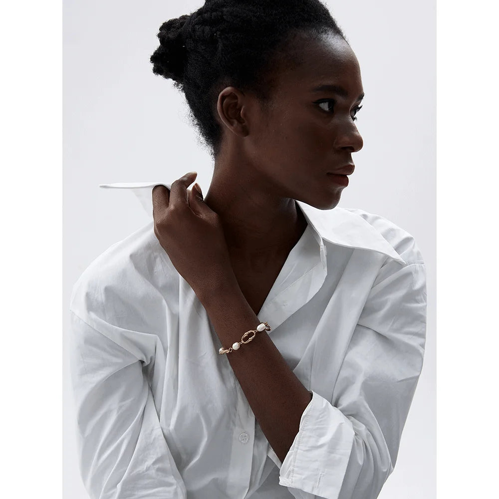 Pearls Metal Chain 18K PVD Plated