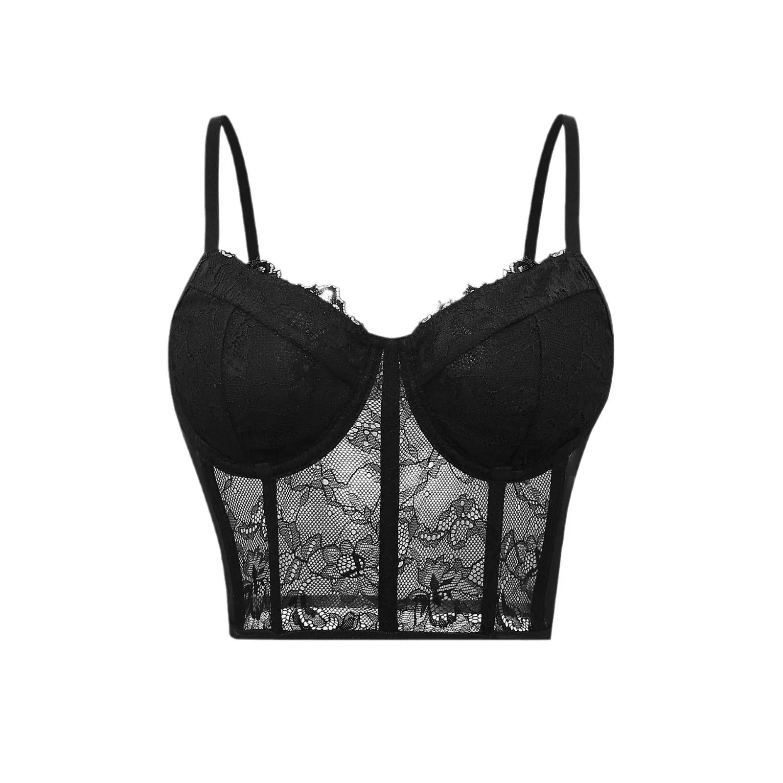 Noir Elegance Mesh Bralette