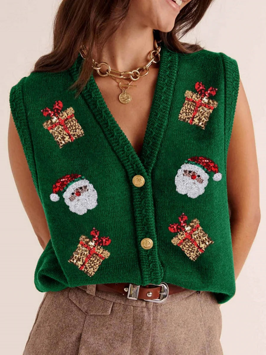 Women Sequin Nutcracker VEST