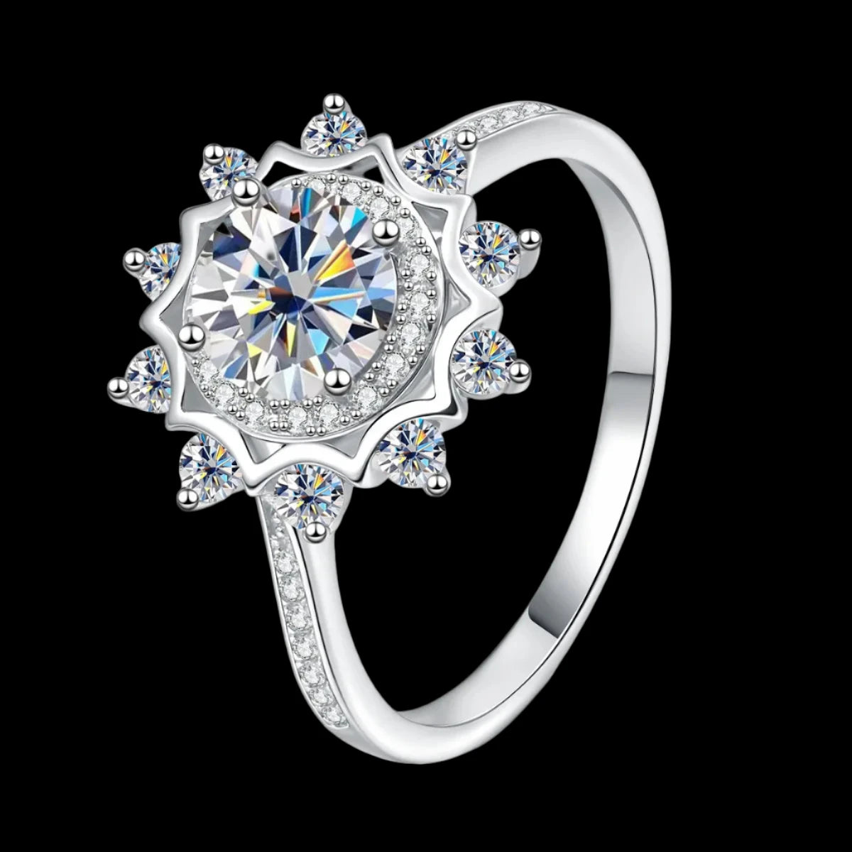 LUMINA Platinum Moissanite Ring