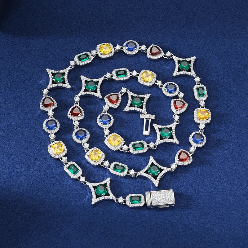 CELESTIA Colorful Moissanite Star Necklace