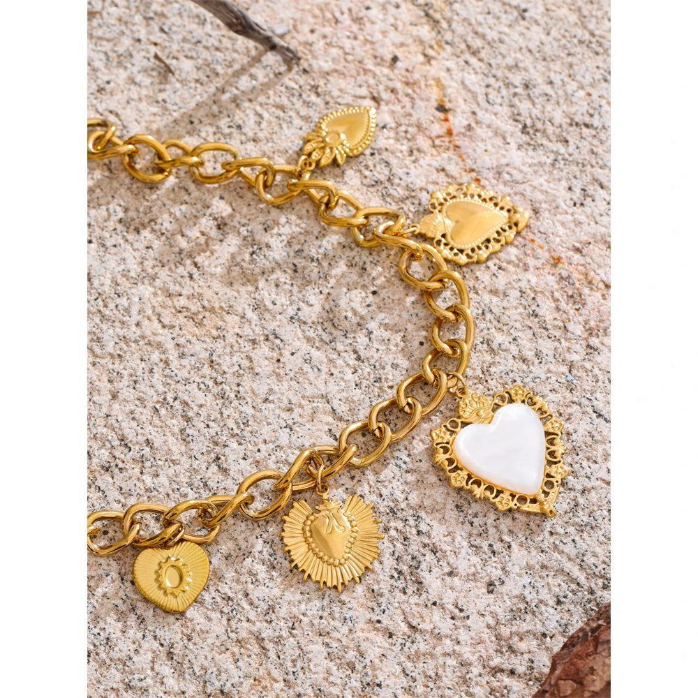 Resin Heart Love Drop Necklace