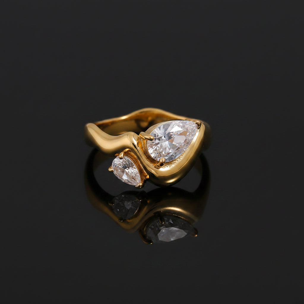 18K Gold Color PlatedTwistable Ring