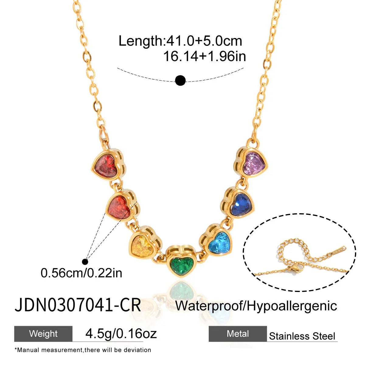 18k Gold Plated Heart Choker Necklace