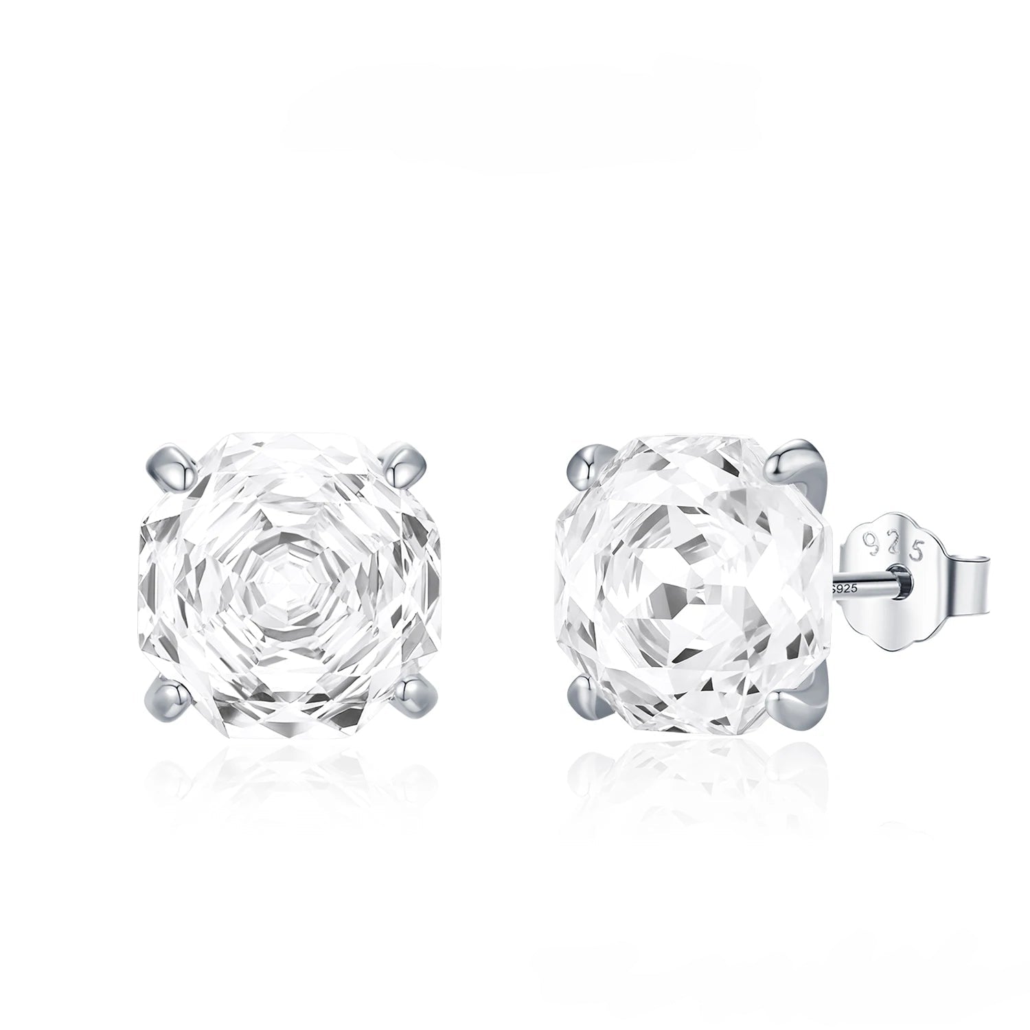 Geometric Zircon Stud Earrings
