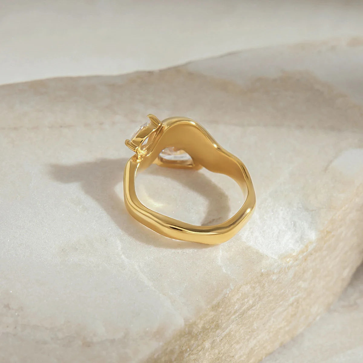 18K Gold Color PlatedTwistable Ring