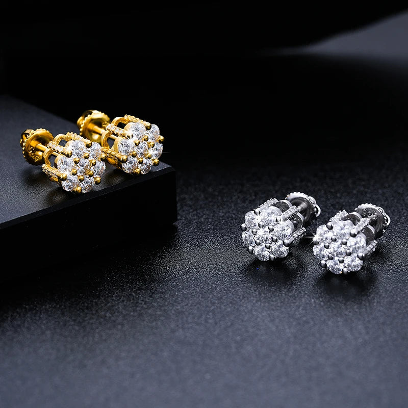 AURION Moissanite Iced Studs