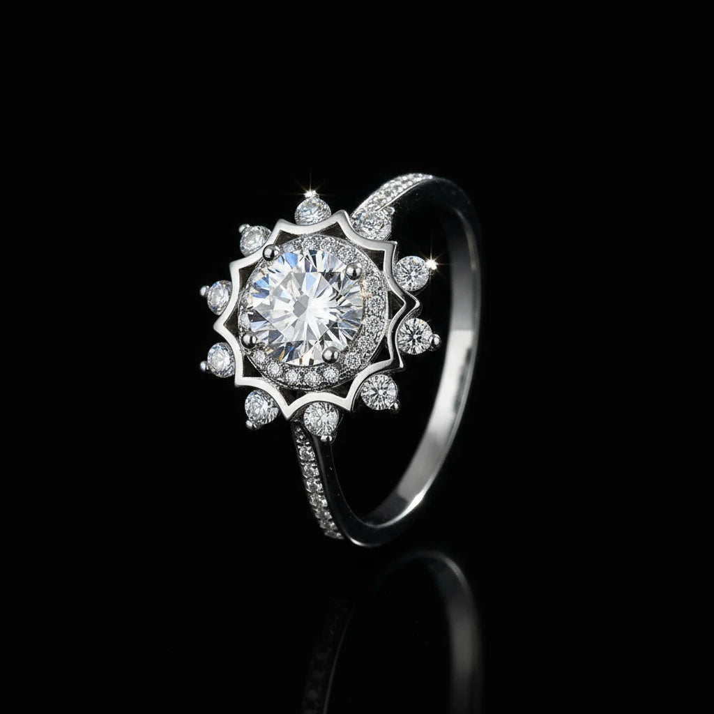 LUMINA Platinum Moissanite Ring