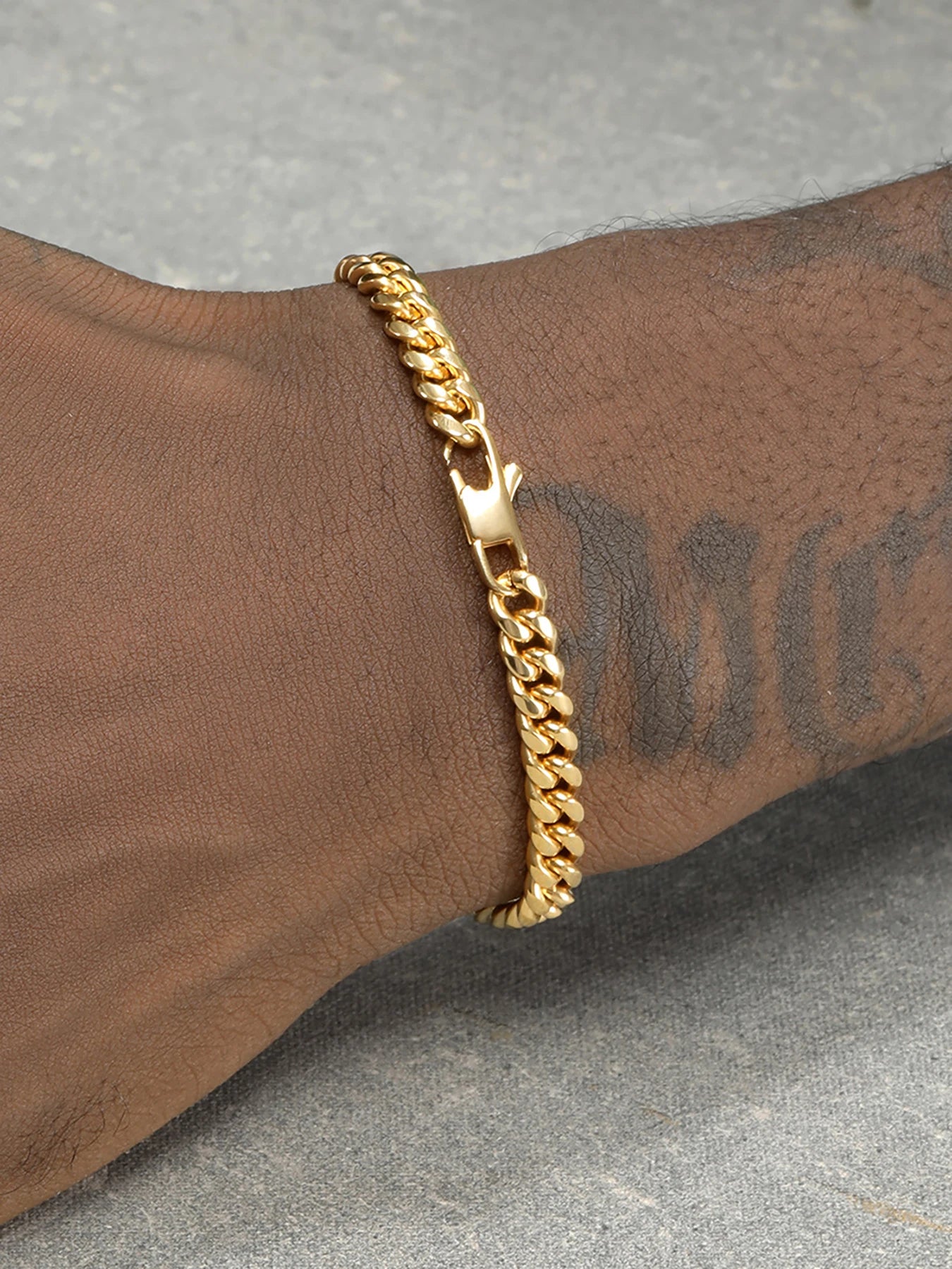 18K Gold-Plated Cuban Chain Bracelet