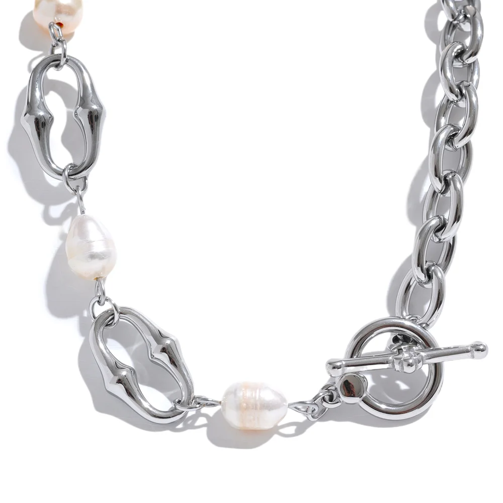 Pearls Metal Chain 18K PVD Plated