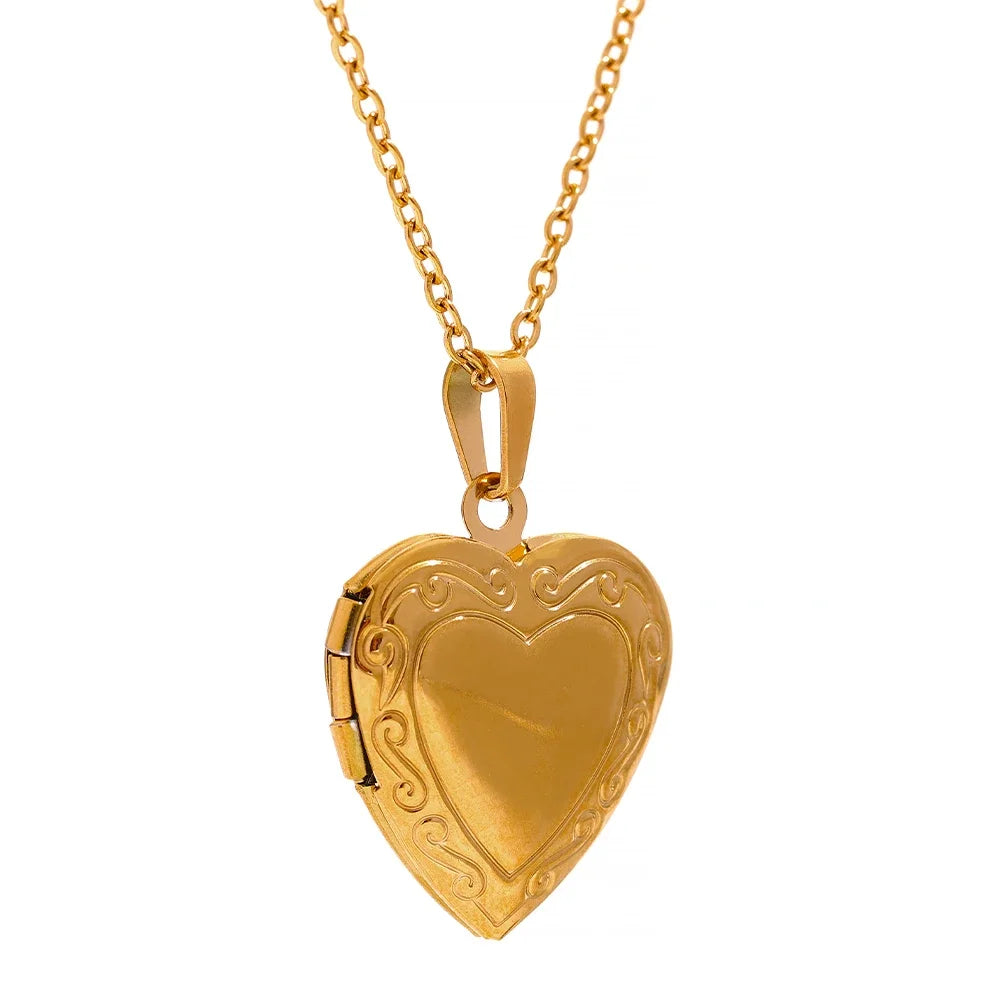 Picture Frame Locket Charm Necklace