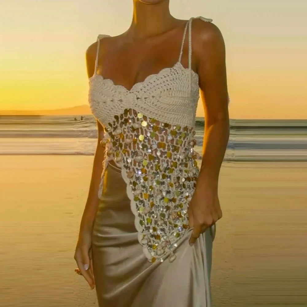 Lumé Sequined Camisole
Spaghetti Tank Top