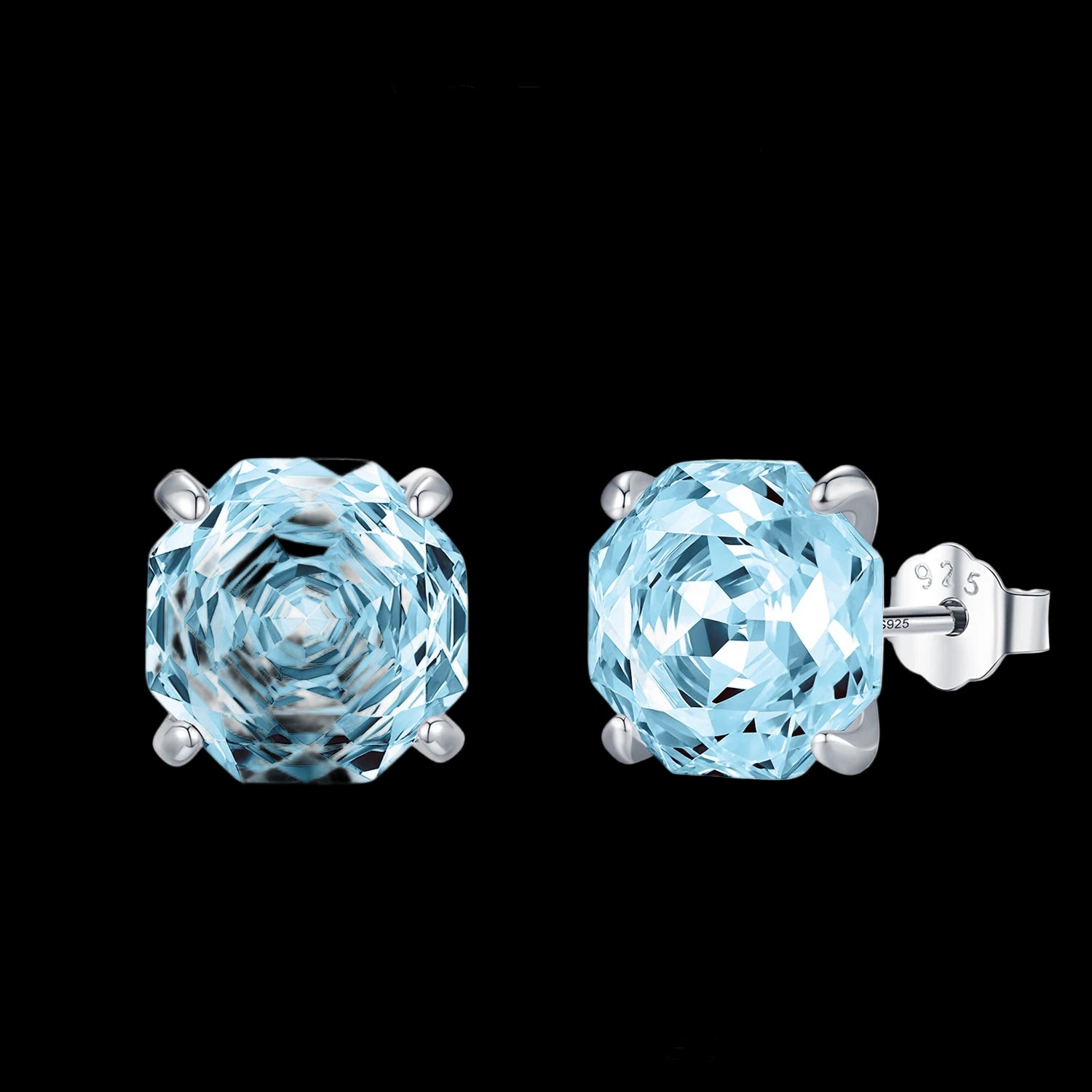 Geometric Zircon Stud Earrings