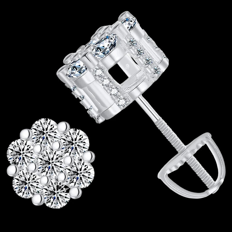 AURION Moissanite Iced Studs