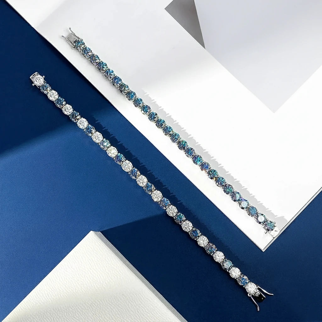 Éclat Blue Tennis Bracelet