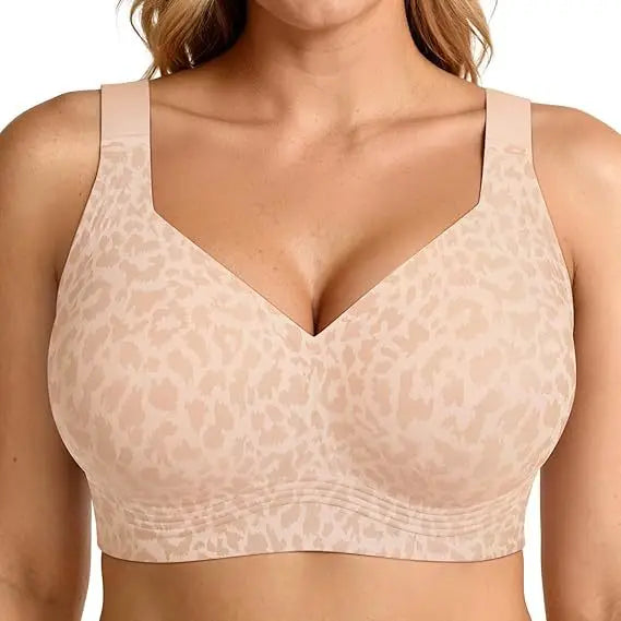 Leopard Print Seamless Jelly Bra