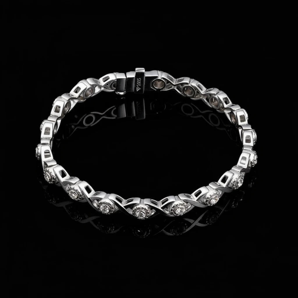 Lumineux Éclat Diamond Tennis Bracelet
