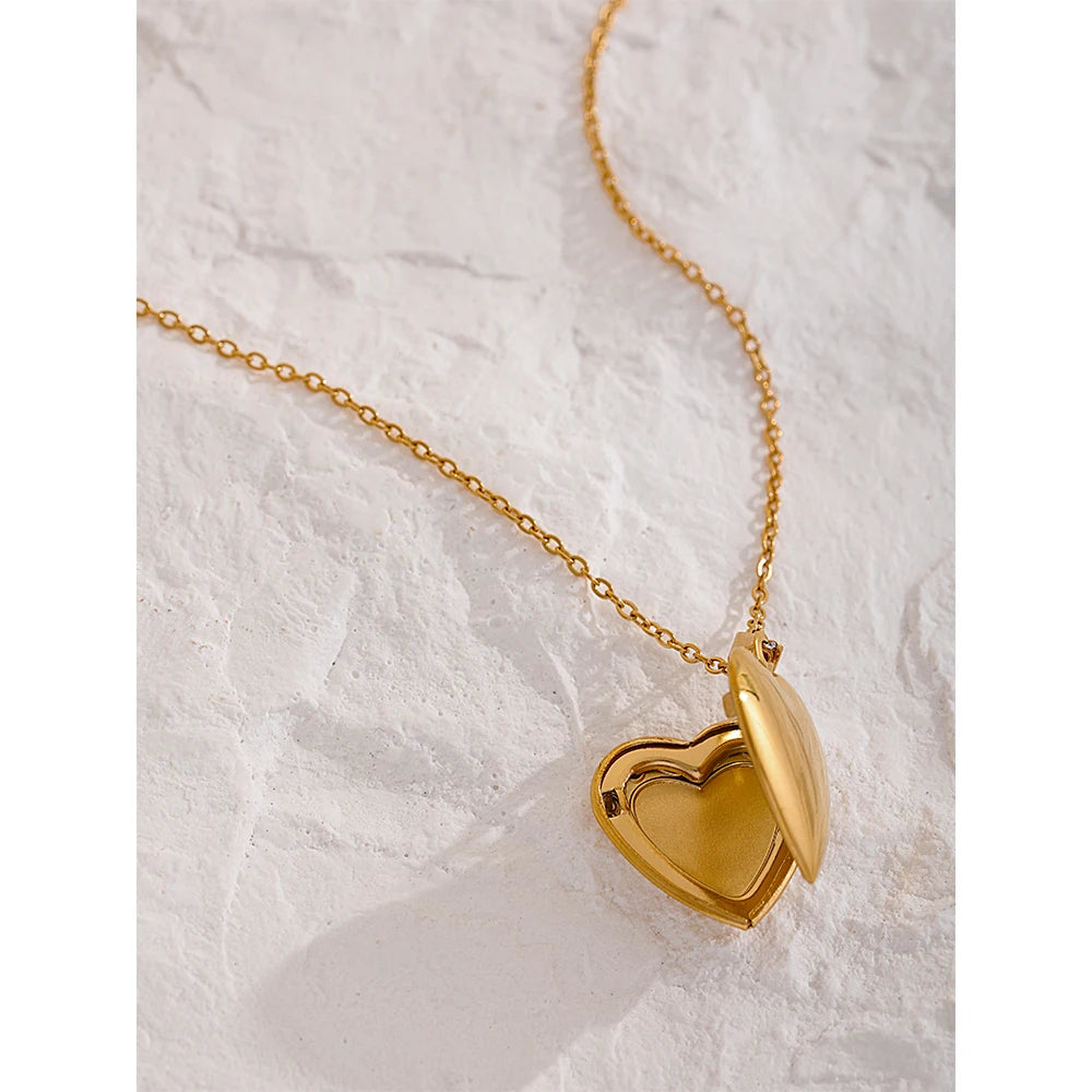 Picture Frame Locket Charm Necklace