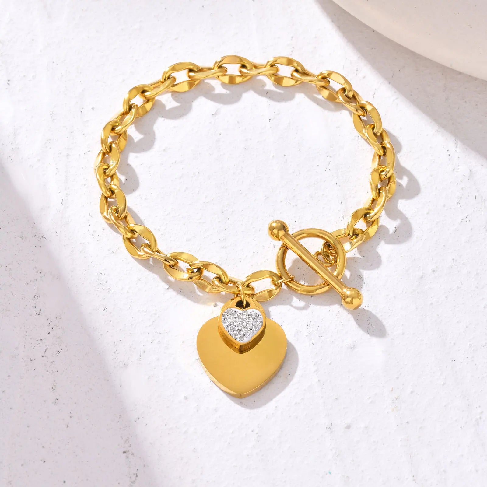 Double Love Heart Charm Bracelets