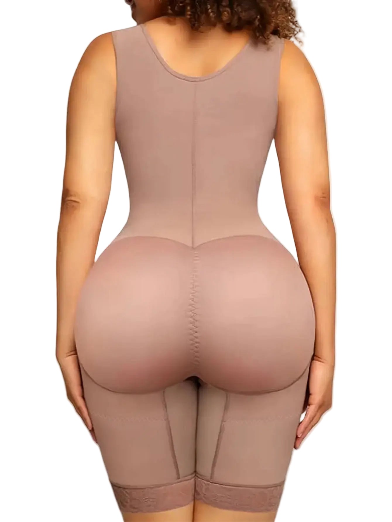 Latte shapewear garment worn by a person on a plain background