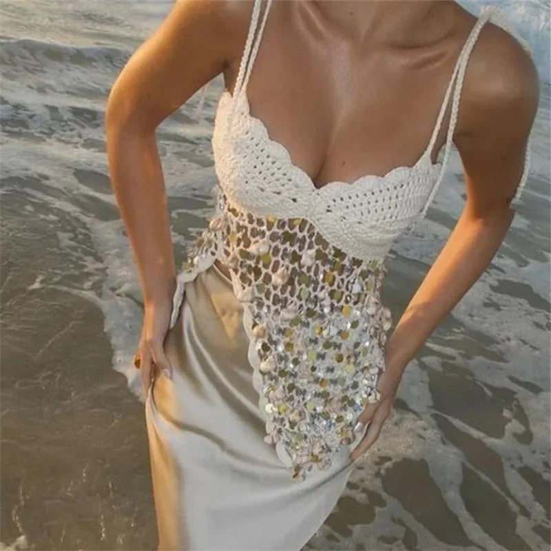 Lumé Sequined Camisole
Spaghetti Tank Top