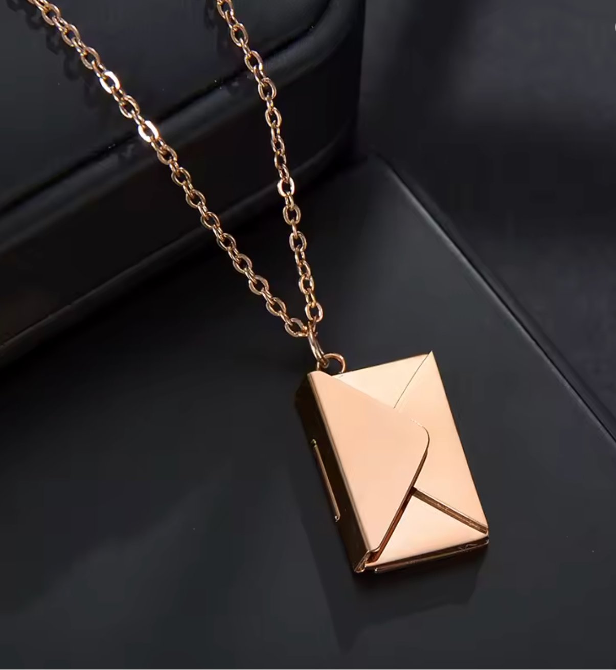 Custom Envelope Photo Necklace