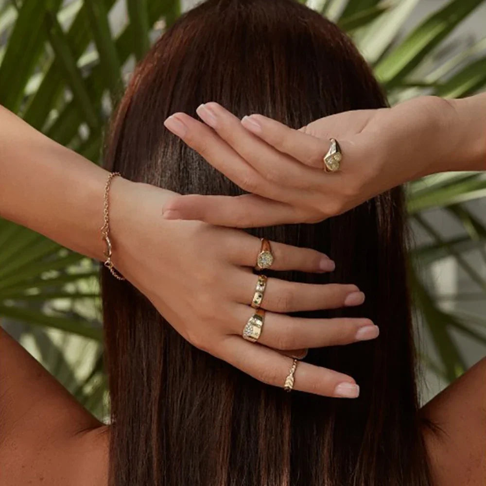 18K Gold Plated Chunky Love Heart Ring