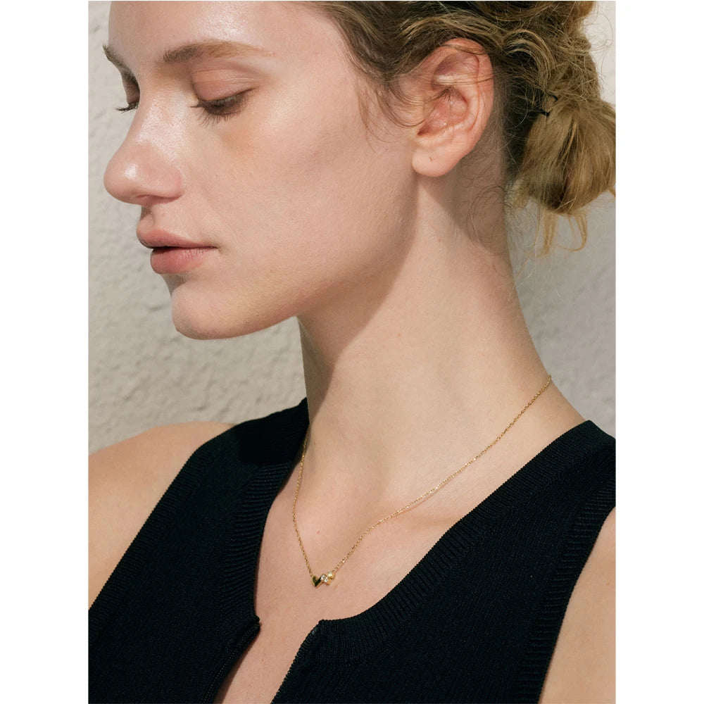 Heart Love Thin Chic Necklace 18K
