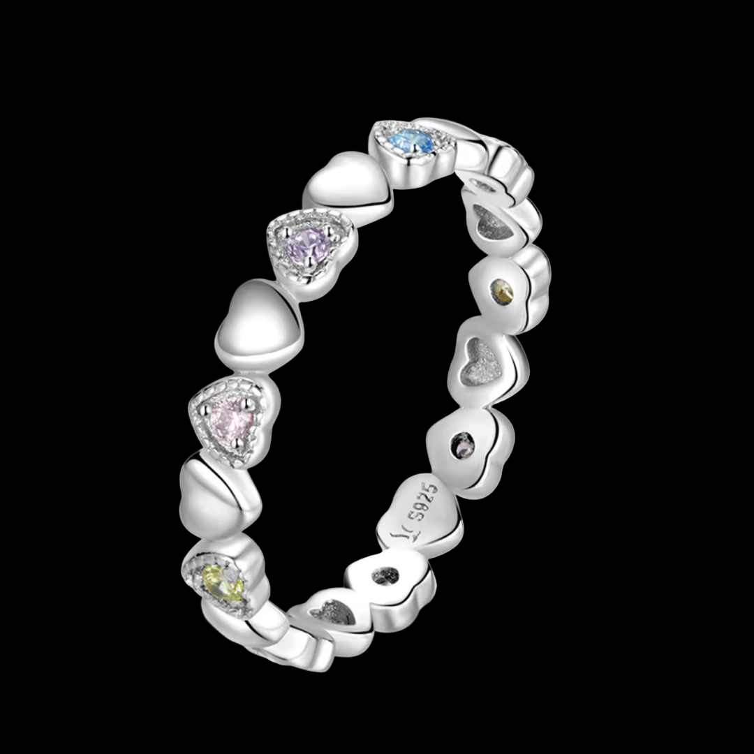Rainbow Heart Ring